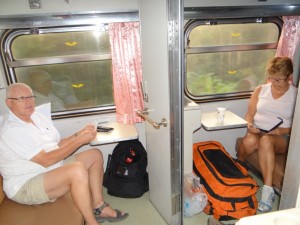 Laatste uren in de trein van Bangkok naar Chiang Mai
