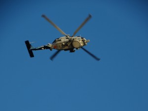 Rond vliegende helicopters bij het ZW-punt van de USA