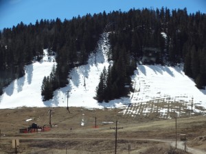Verlaten ski pistes in Cloudcroft