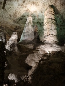Metershoge kolommen in Carlsbad Caverns