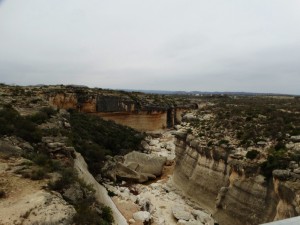 Canyon met zicht op de Pecos river