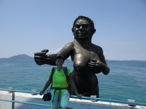 Het boegbeeld van Koh Samet haven