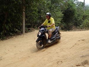 Crossen op de zandweggetjes