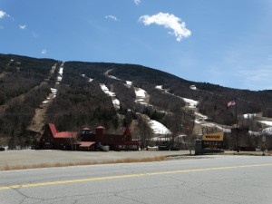 Nog sneeuw op de piste's van de White Mountains