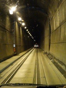 Trein en auto tunnel naar Whittier