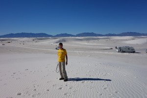 White Sands, net sneeuw