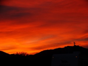 Zonsondergang in Wickieup